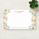 Post-it® Frontière des fleurs du jardin Pastel-Peach (Bureau)