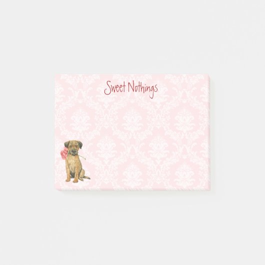 Post-it® Frontière Rose Valentine Terrier (Devant)