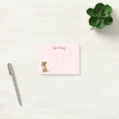 Post-it® Frontière Rose Valentine Terrier (Bureau)