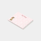 Post-it® Frontière Rose Valentine Terrier (Incliné)