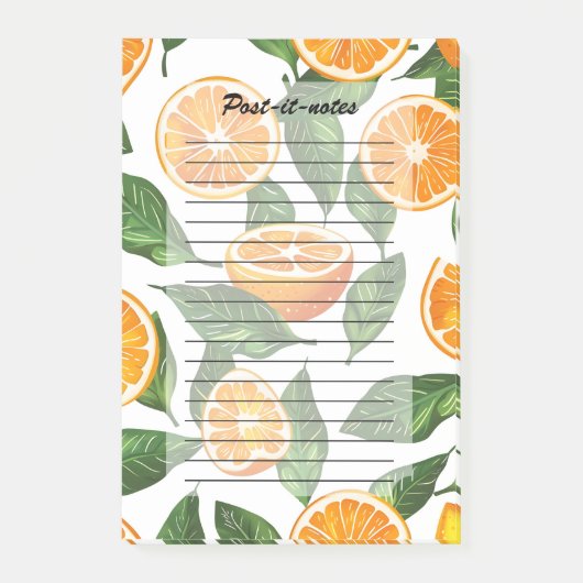 Post-it® Fruit Botanique Orange Citrus Sans Couture (Devant)