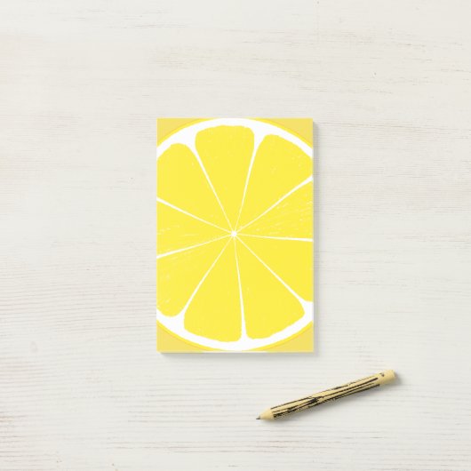 Post-it® Fruit Citrus jaune clair Conception de tranches de (Sur un bureau)