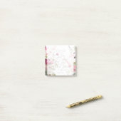 Post-it® Fruit de l'Esprit rose floral (Sur un bureau)