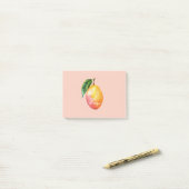 Post-it® Fruit de mangue jaune rose (Sur un bureau)