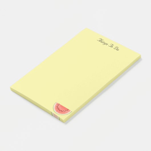 Post-it® Fruit de pastèque sur mesure sur notes post-it jau (Incliné)