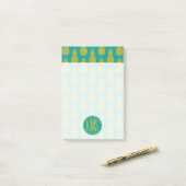 Post-it® Fruit tropical ananas | Monogramme (Sur un bureau)