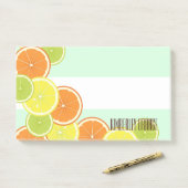 Post-it® Fruits Citriques Colorés Moderne Élégant Personnal (Sur un bureau)