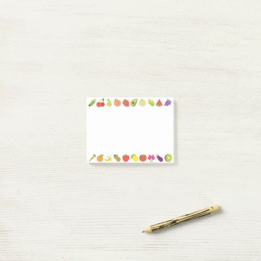 Post-it® Fruits colorés Emojis (Sur un bureau)