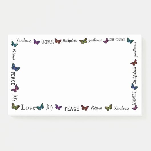 Post-it® Fruits de l'esprit Bible Verse Papillon (Devant)