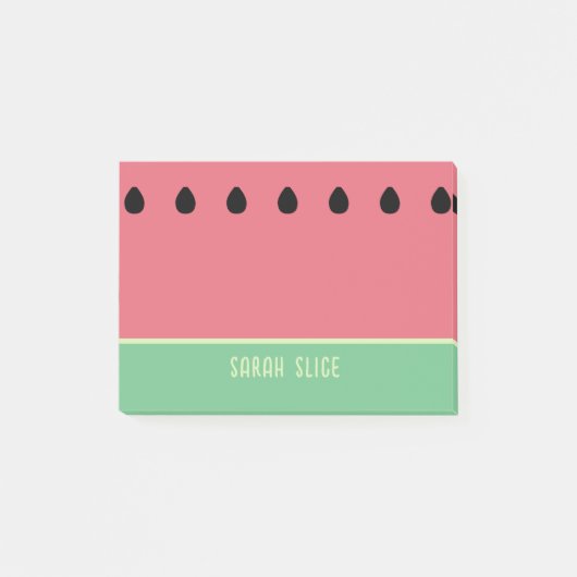Post-it® Fruits d'été de pastèque rose et vert (Devant)