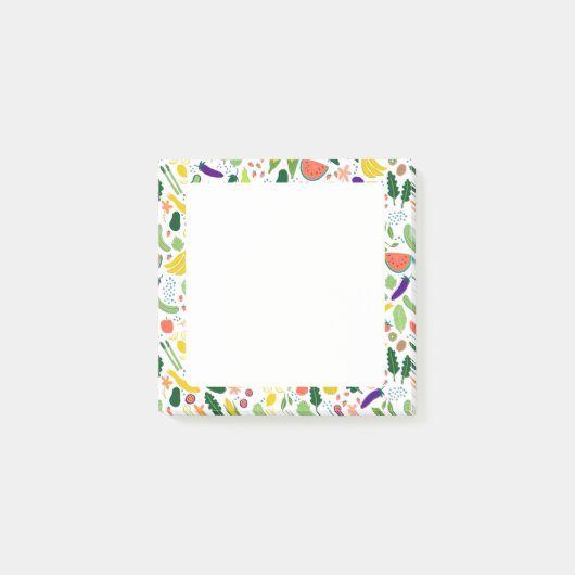 Post-it® Fruits & Légume Aliments CUSTOM Illustration Chef (Devant)