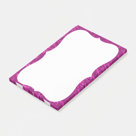 Post-it® Fuchsia Parties scintillant Semble rose Chaud Impr (Incliné)