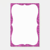 Post-it® Fuchsia Parties scintillant Semble rose Chaud Impr (Devant)