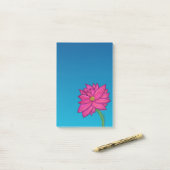 Post-it® Fuchsia Pink Flower Vertical Notes (Sur un bureau)