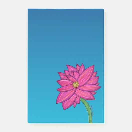 Post-it® Fuchsia Pink Flower Vertical Notes (Devant)