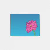 Post-it® Fuchsia Pink Flower Wide Post-It Notes (Devant)