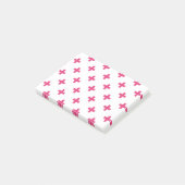 Post-it® Fuchsia polka croise sur blanc (Incliné)