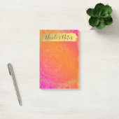 Post-it® Fuchsia Rose Orange & Or Mandala Indien Glamour (Bureau)