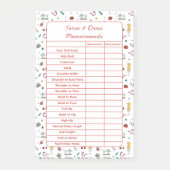 Post-it® Fully Customizable Body Measurements Chart Notepad (Devant)