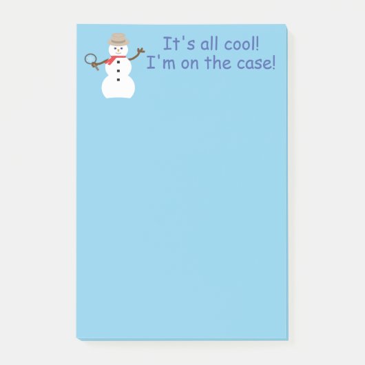 Post-it® Fun and Fancy Blue Snowman Inspecteur (Devant)