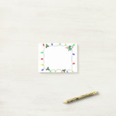 Post-it® Fun Christmas Light boarder (Sur un bureau)