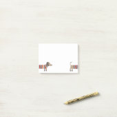Post-it® Fun Dachshund Wiener Dog (Sur un bureau)