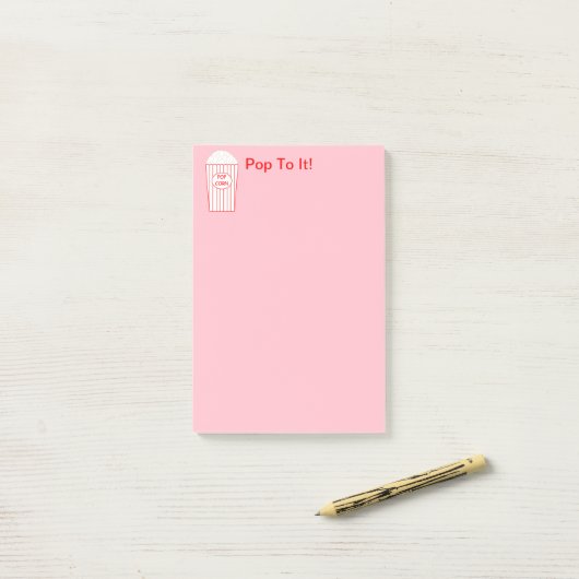 Post-it® Fun et Fun "Pop To It" Popcorn (Sur un bureau)