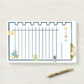 Post-it® Fun Flowers & Onglets Notes Lrg Post-it (Sur un bureau)