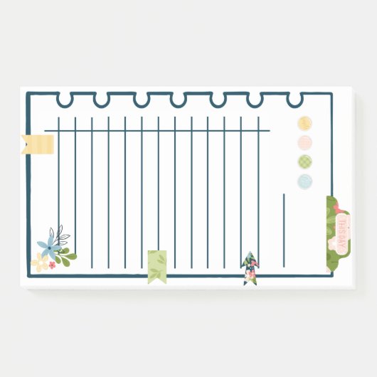 Post-it® Fun Flowers & Onglets Notes Lrg Post-it (Devant)