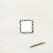 Post-it® Fun noir blanc conception d'illusion optique (Sur un bureau)