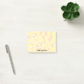 Post-it® Fun Peach Orange Lemon Jaune Nom personnalisé (Bureau)