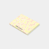 Post-it® Fun Peach Orange Lemon Jaune Nom personnalisé (Incliné)
