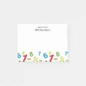 Post-it® Fun Personalized Math 123 numéros Post-it Notes (Devant)