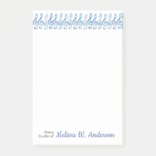 Post-it® Fun personnalisé Squiggly Rainbow Treble Clefs