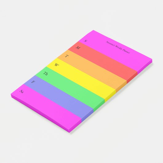 Post-it® Fun Rainbow Custom Planner couleur (Incliné)