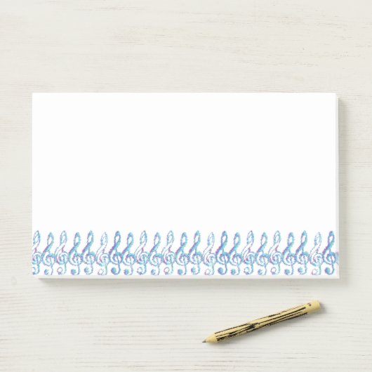 Post-it® Fun Squiggly Arc-en-ciel Clefs (Sur un bureau)