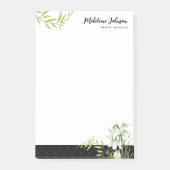 Post-it® Funéraire Classique Élégant Snowdrops Laurel Damas (Devant)