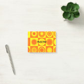 Post-it® Funky Retro Orange Yellow Circles Carré (Bureau)