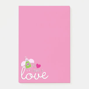 Post-it® Funny Angel - Tout ce que je rencontre est l'amour