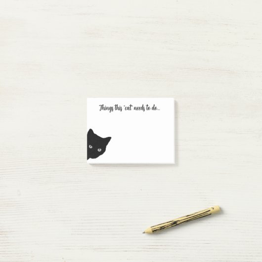 Post-it® Funny chat post il note (Sur un bureau)