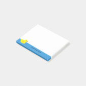 Post-it® Funny Cube Jaune Canard Nom personnalisé de l'anim (Incliné)