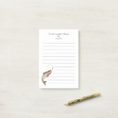 Post-it® Funny Fisherman fishing personalized (Sur un bureau)