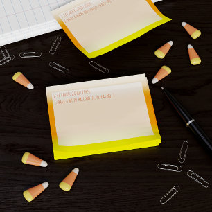 Post-it® Funny Halloween Personnalisé Jaune Orange Post it 