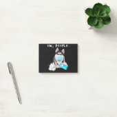 Post-it® Funny husky chev dog wearing a face mask (Bureau)