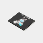 Post-it® Funny husky chev dog wearing a face mask (Incliné)