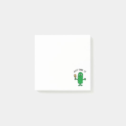 Post-it® Funny Just Dink it Pickle Playing Pickleball (Devant)