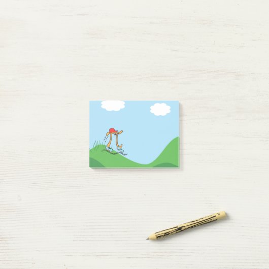 Post-it® Funny Long Running Pi © illustration Cadeau (Sur un bureau)