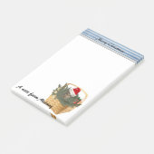 Post-it® Funny mignon fille Holiday Père Noël chat monogram (Incliné)