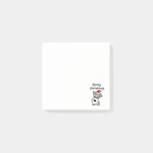 Post-it® Funny Miniature Schnauzer Dog Christmas Art (Devant)