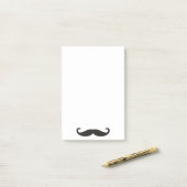 Post-it® Funny Mustache / Schnurrbart + votre texte (Sur un bureau)